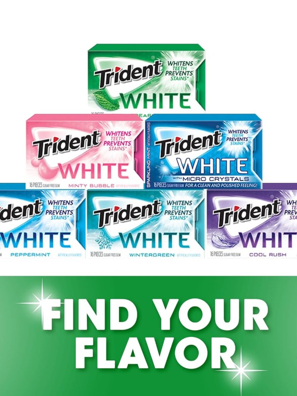 White Spearmint Sugar-Free Chewing Gum, 9 Pack of 16 Pieces 144 Total Pieces - Picture 12 of 16